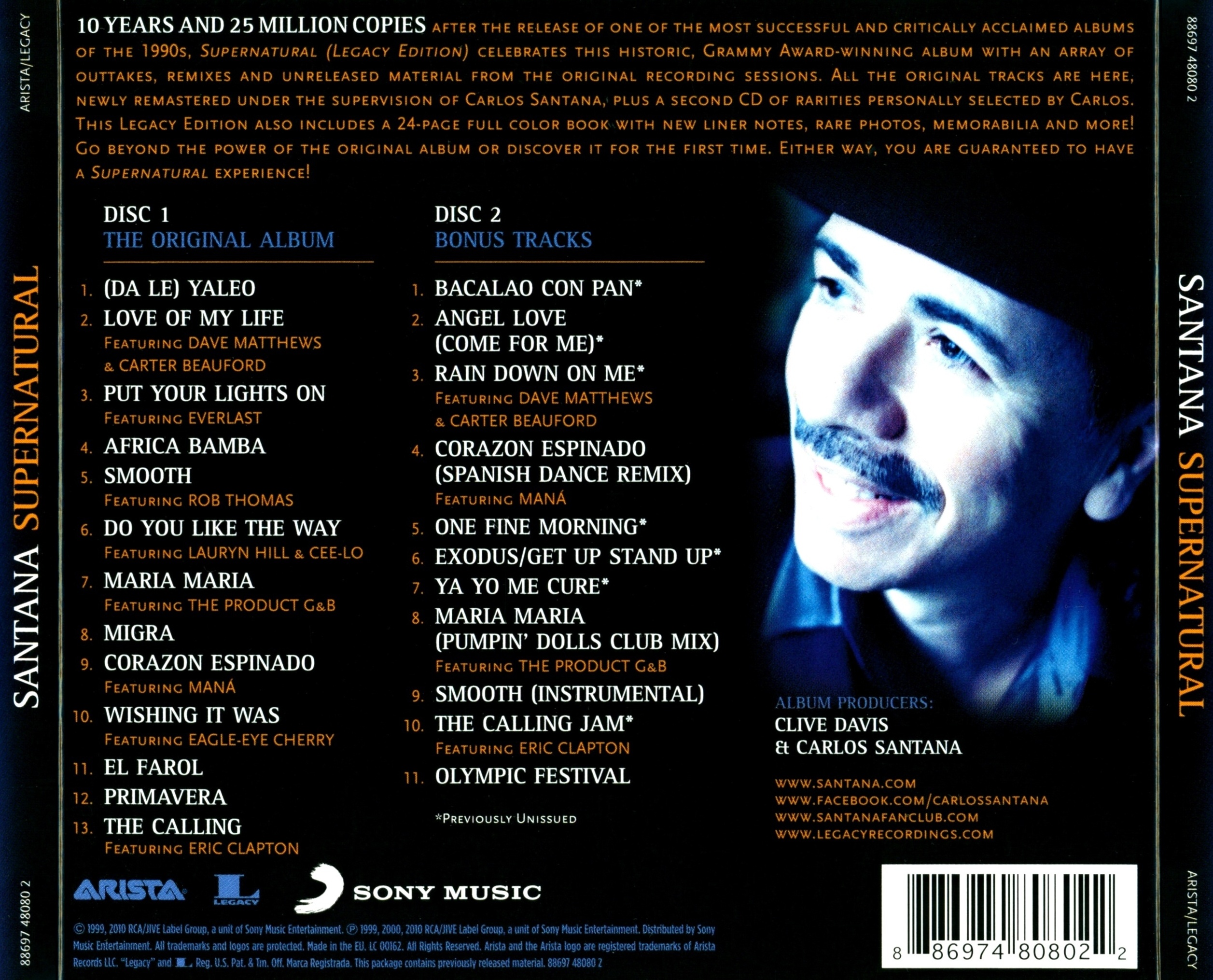 Santana  Supernatural Legacy Edition back 