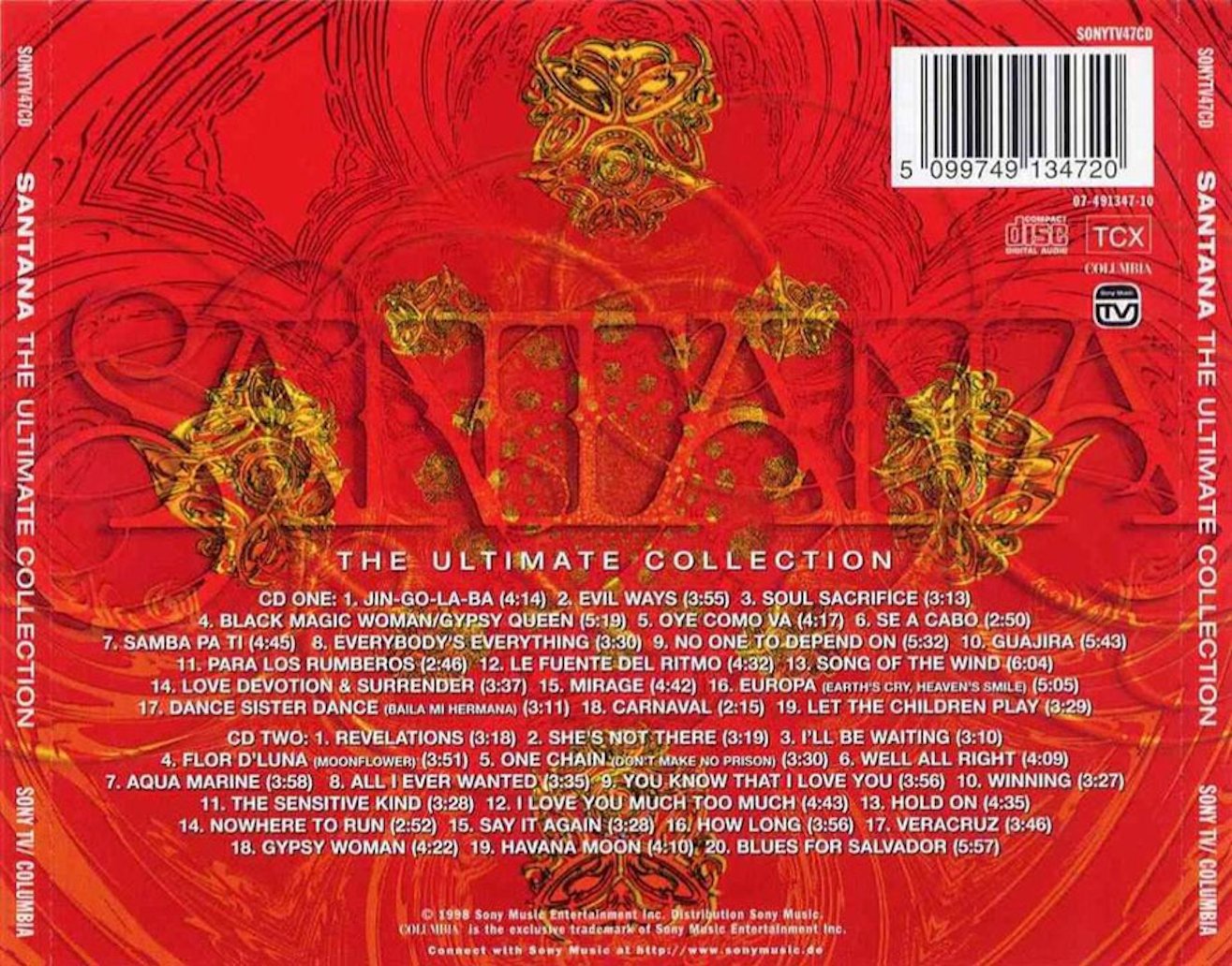Santana  The Ultimate Collection back 