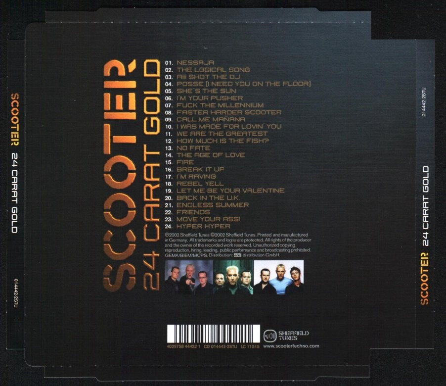 Scooter  24 carat gold back