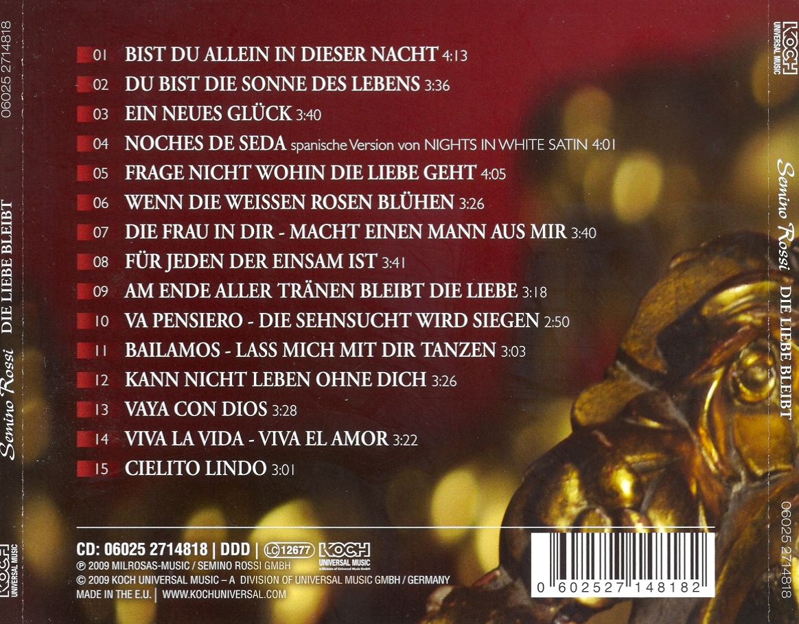 Semino Rossi  Die Liebe Bleibt back 