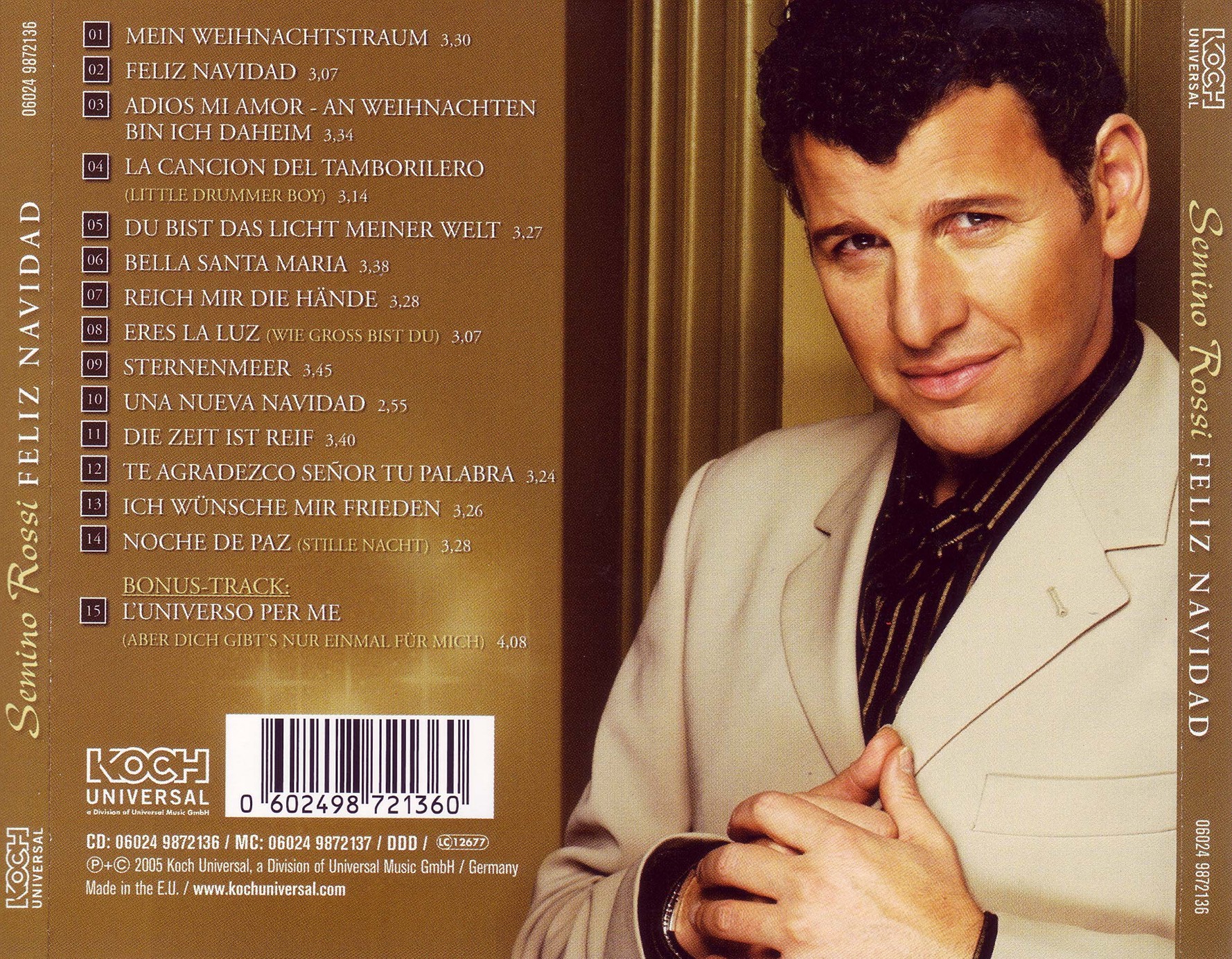 Semino Rossi  Feliz Navidad back 