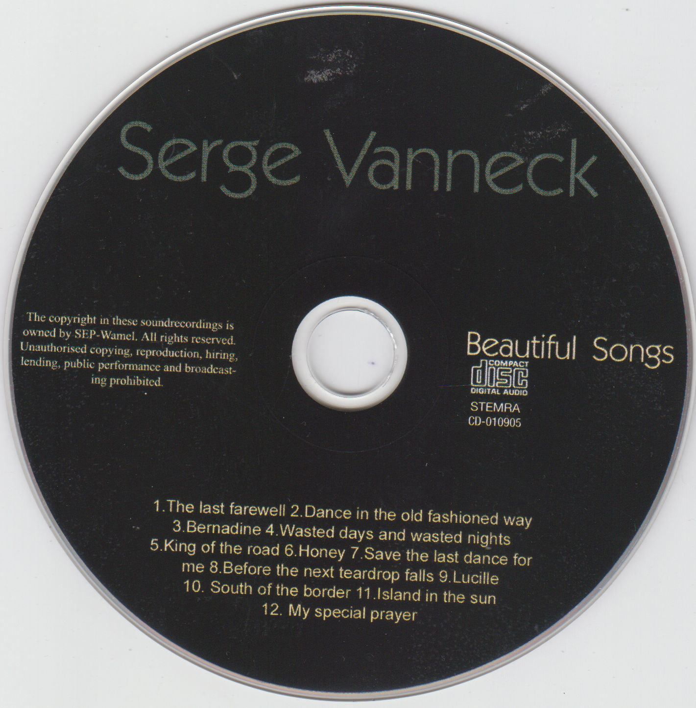 Serge Vanneck  Beautiful Songs cd 