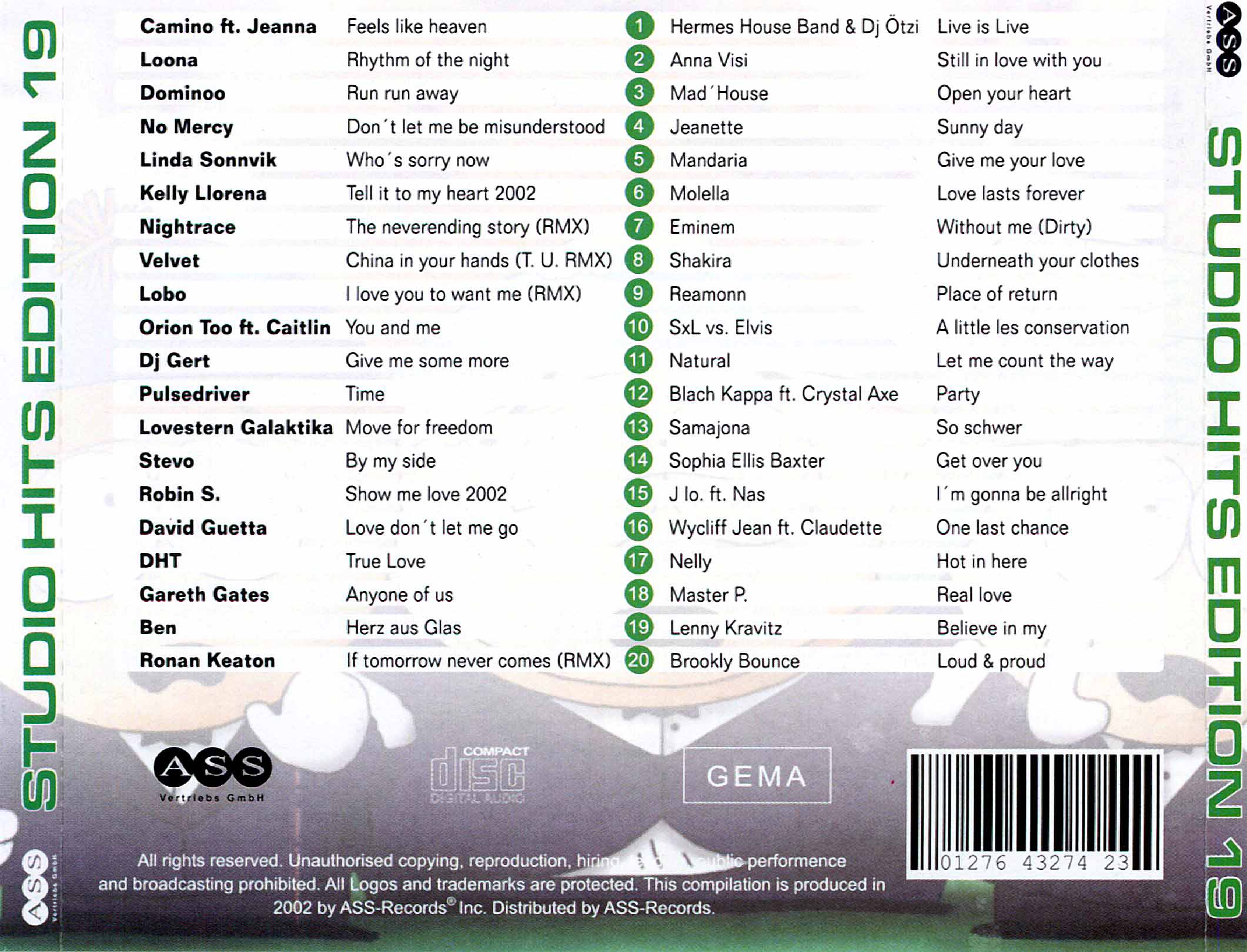 Studio 33 Hits Edition No 19 Back