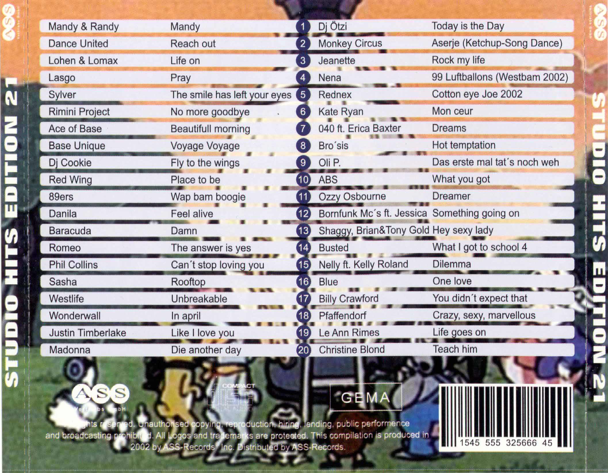 Studio 33 Hits Edition No 21 Back