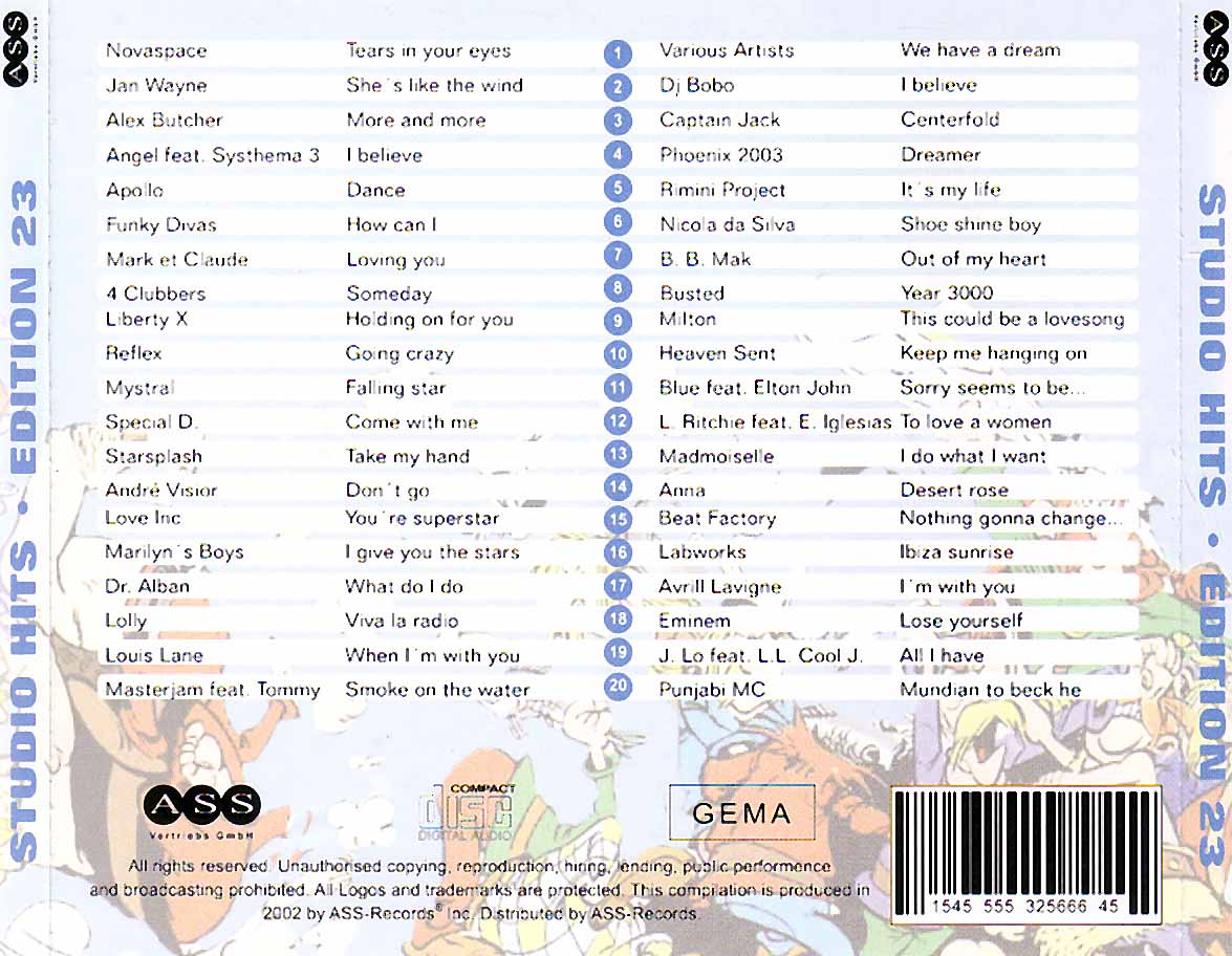 Studio 33 Hits Edition No 23 Back