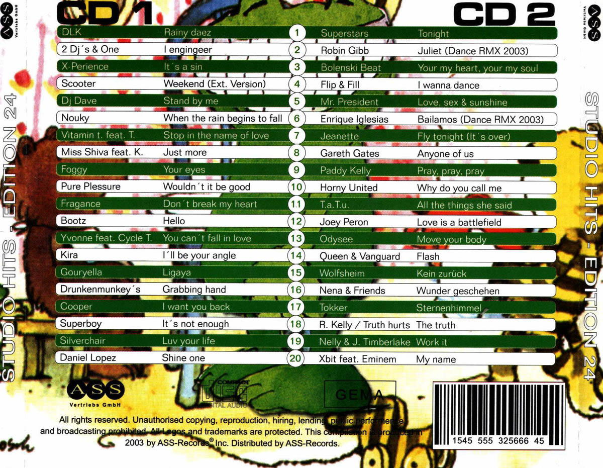 Studio 33 Hits Edition No 24 Back
