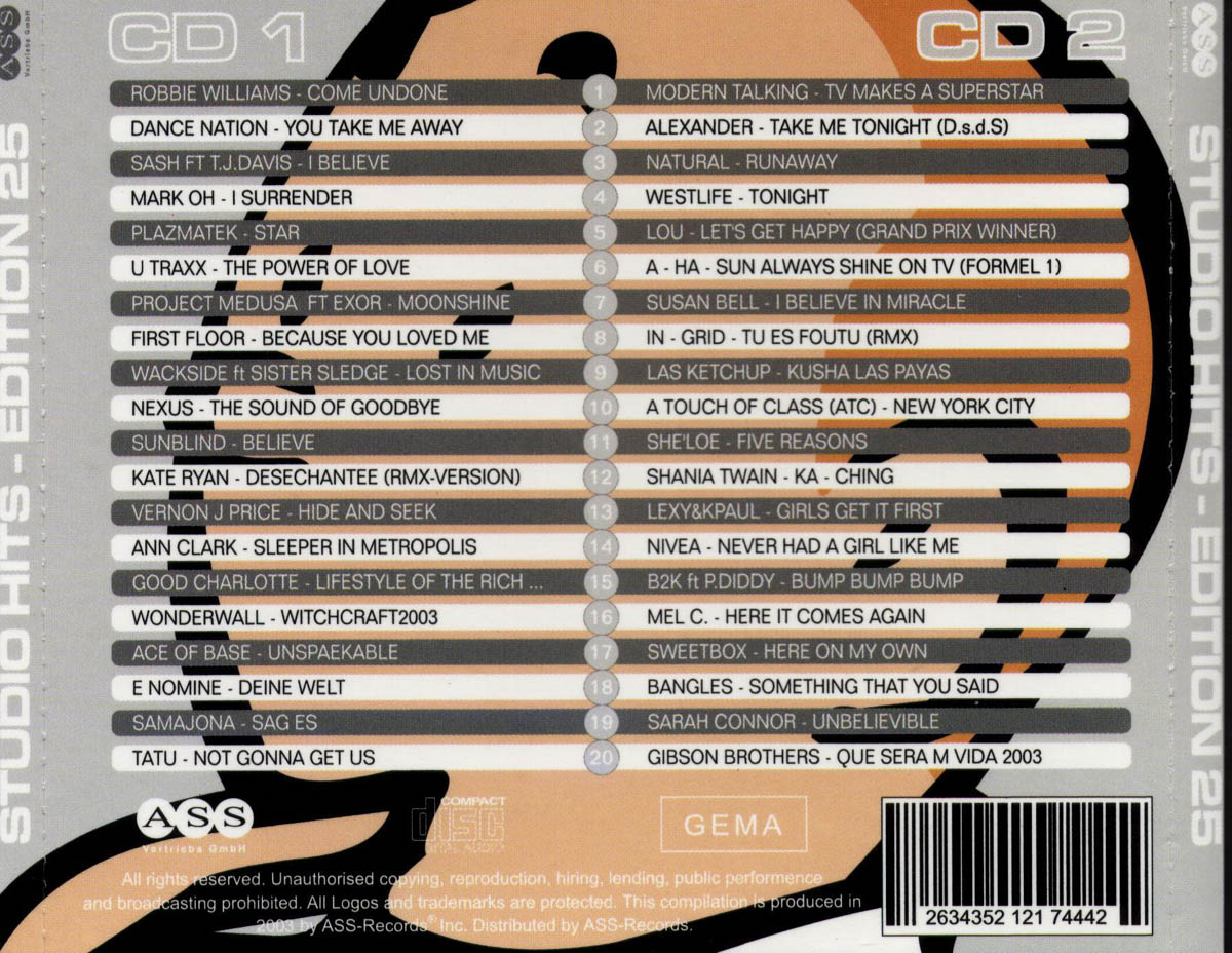 Studio 33 Hits Edition No 25 Back
