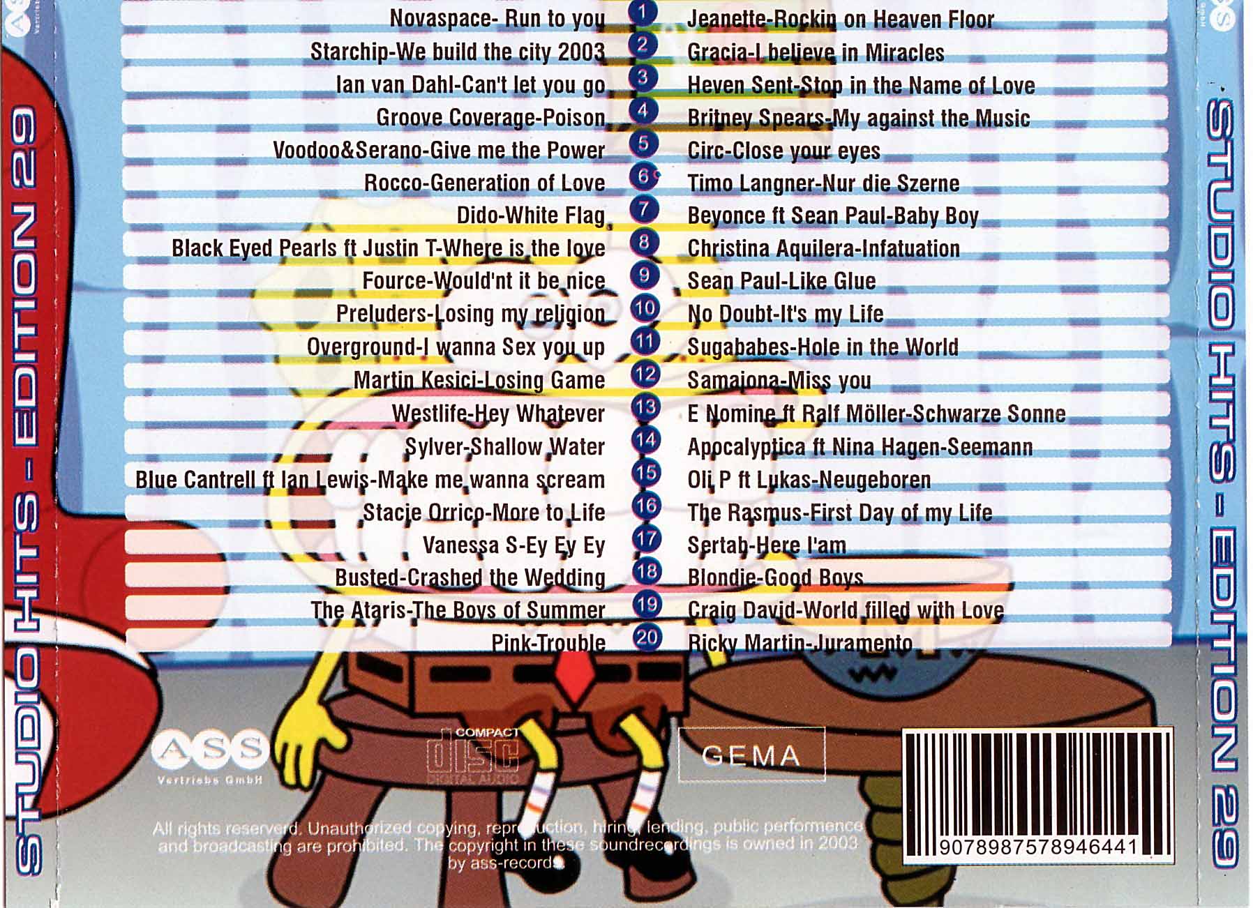 Studio 33 Hits Edition No 29 Back