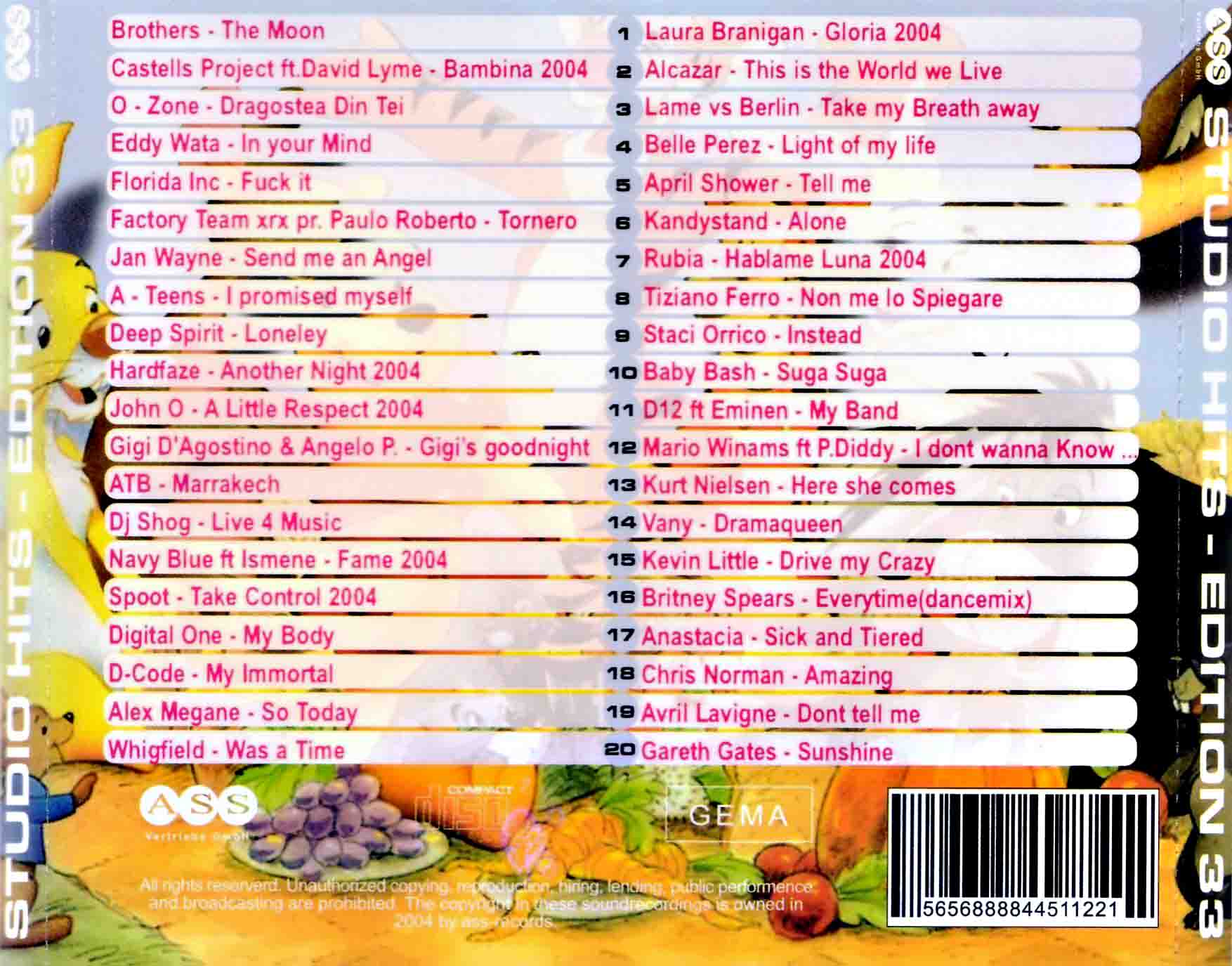 Studio 33 Hits Edition No 33 Back