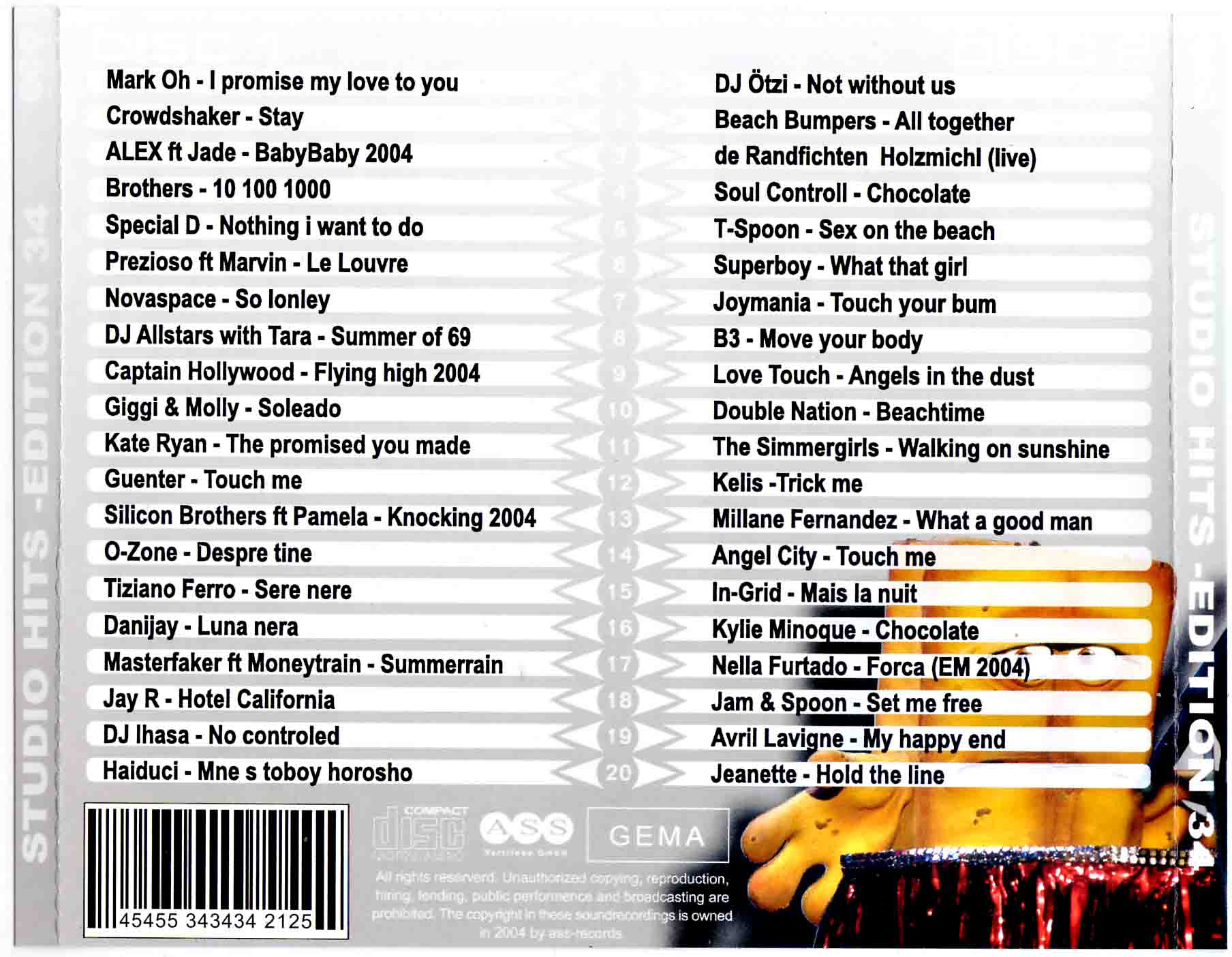 Studio 33 Hits Edition No 34 Back
