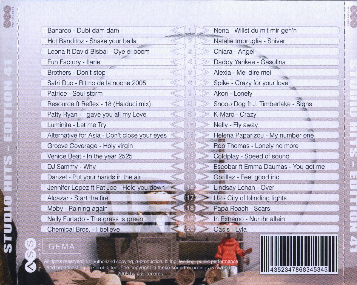 Studio 33 Hits Edition No 41 Back