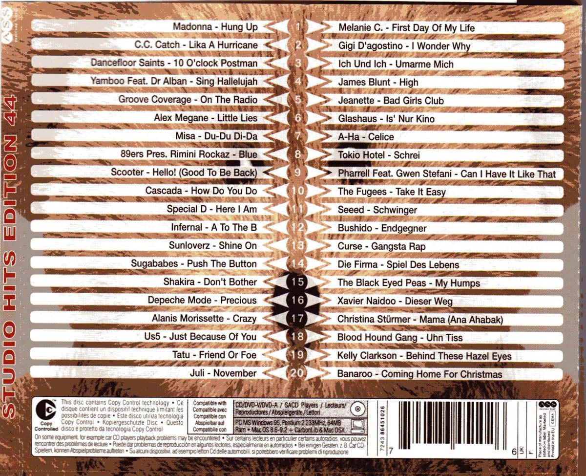 Studio 33 Hits Edition No 44 Back