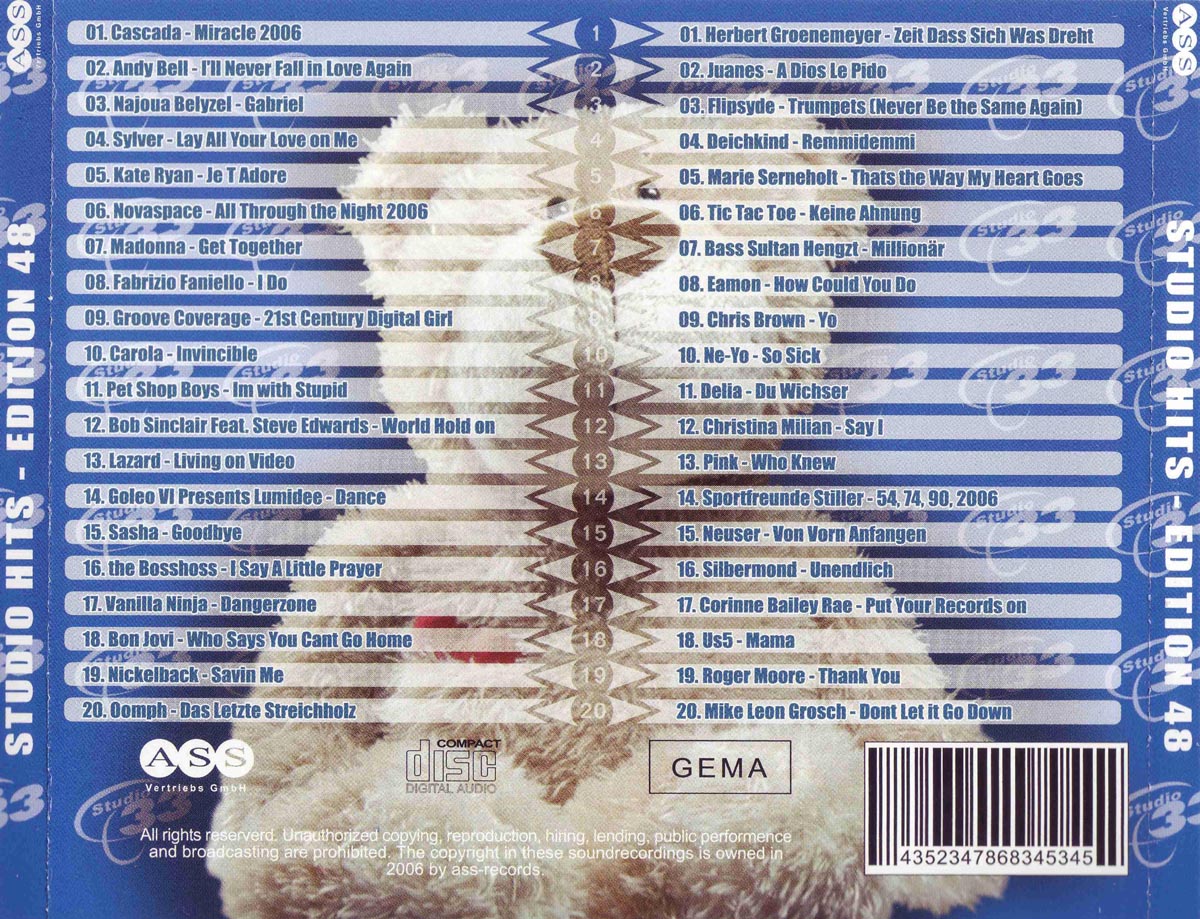 Studio 33 Hits Edition No 48 Back