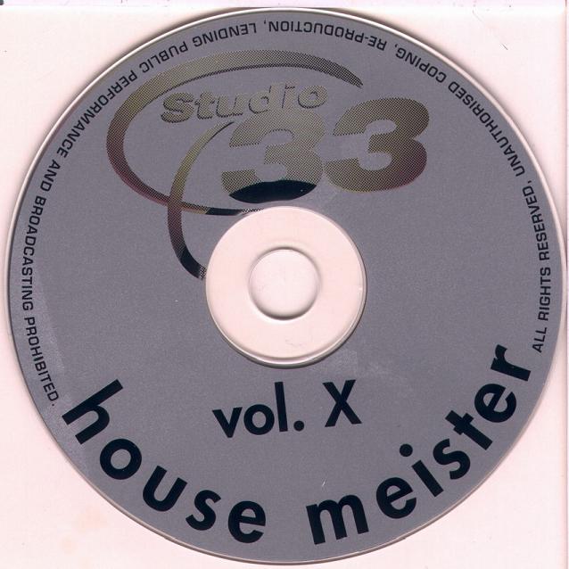 Studio 33 Housemeister Vol 10 CD