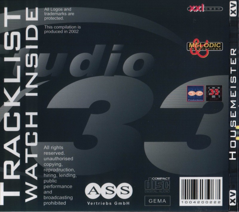 Studio 33 Housemeister Vol 15 Back