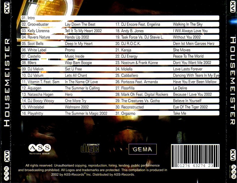 Studio 33 Housemeister Vol 16 Back