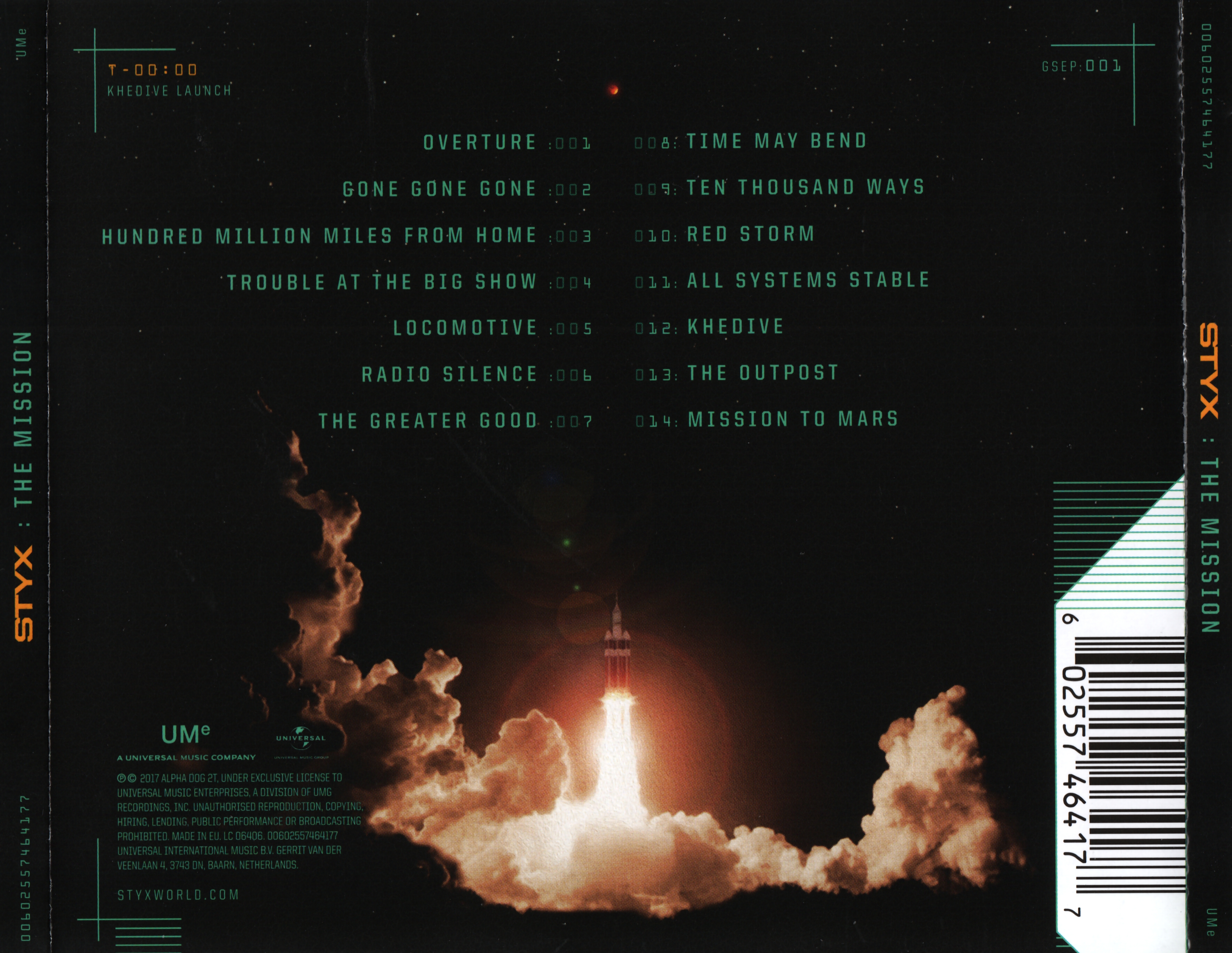 Styx  The Mission back 