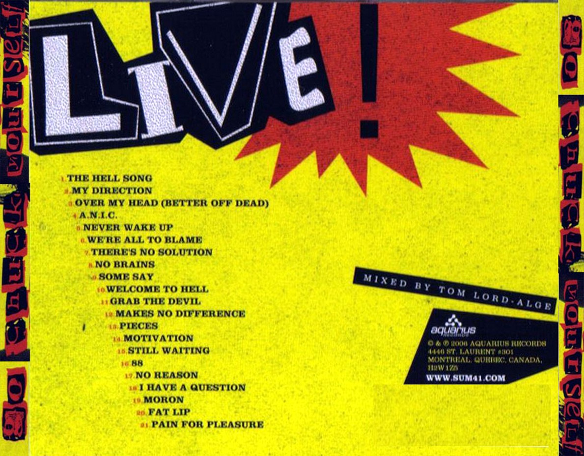 Sum 41  Go Chuck Yourself back 