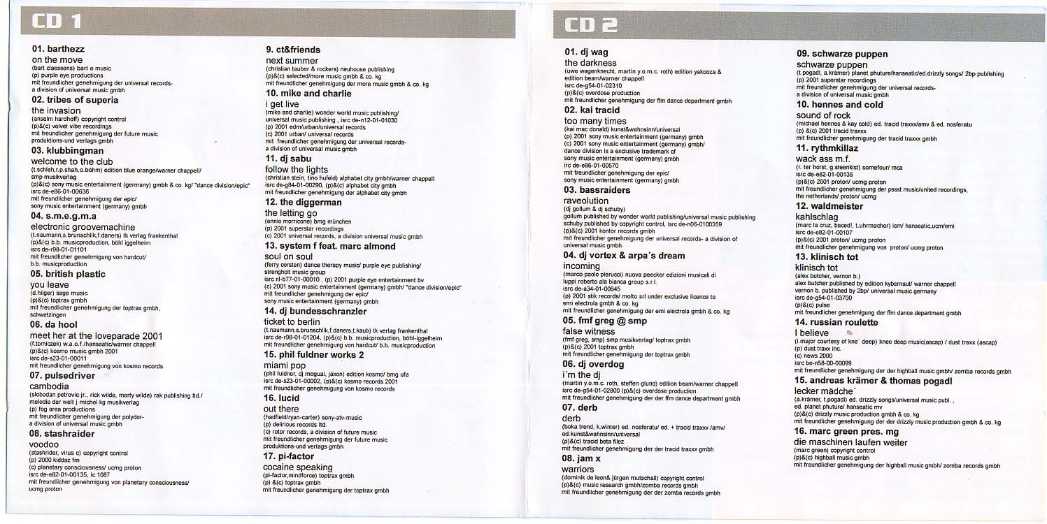 Sunshine Live Vol 01  Inlay