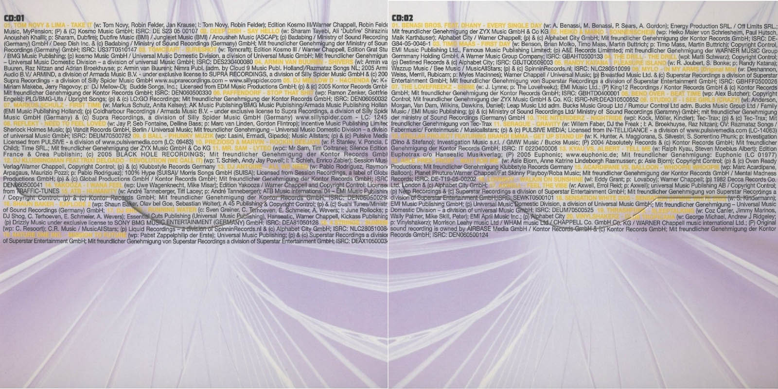 Sunshine Live Vol 15 Inlay