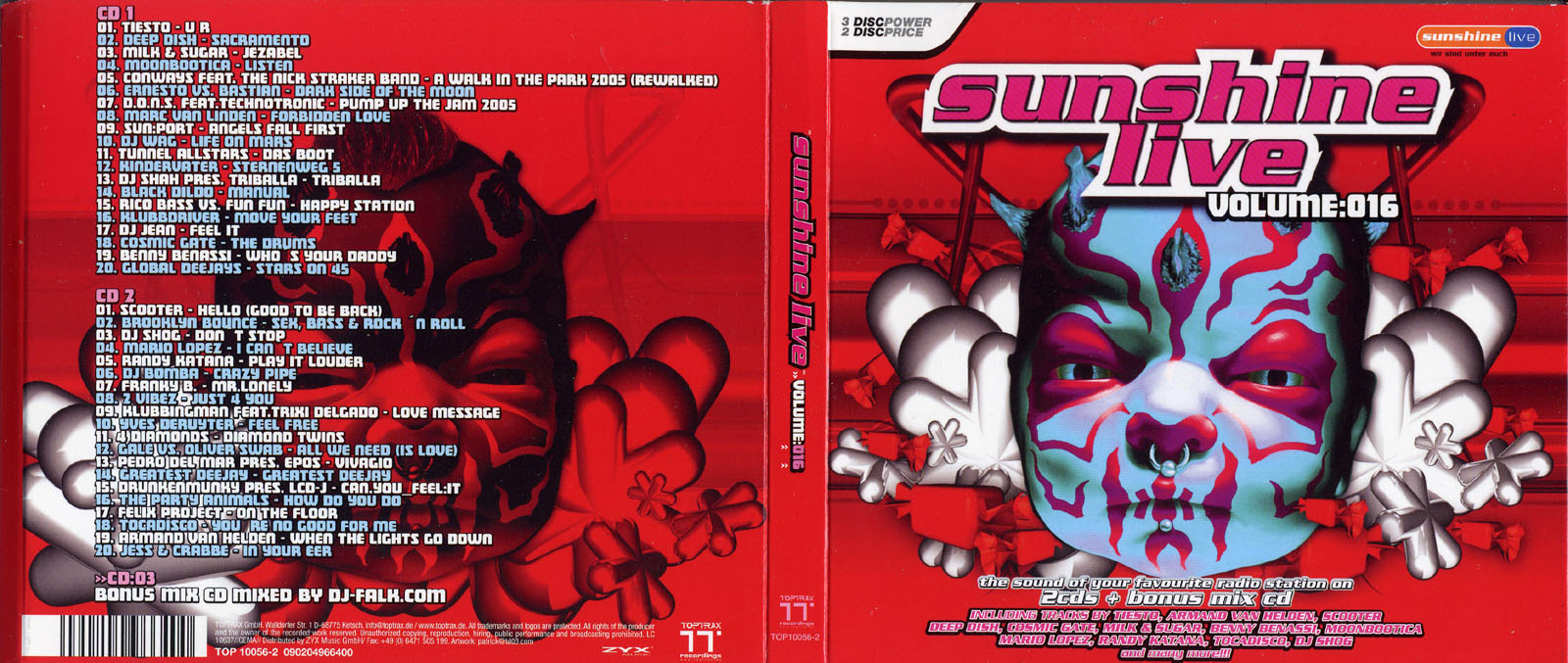 Sunshine Live Vol 16 Inlay Front