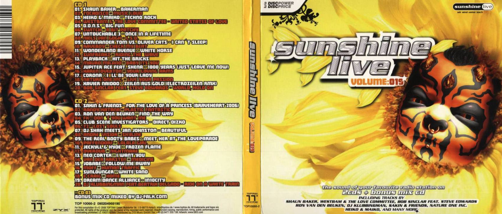 Sunshine Live Vol 19 Inlay
