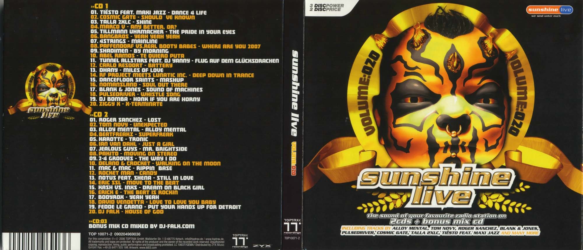 Sunshine Live Vol 20  Booklet