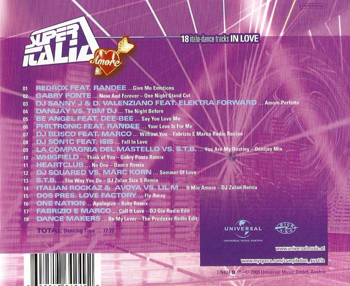 Super Italia Amore Back