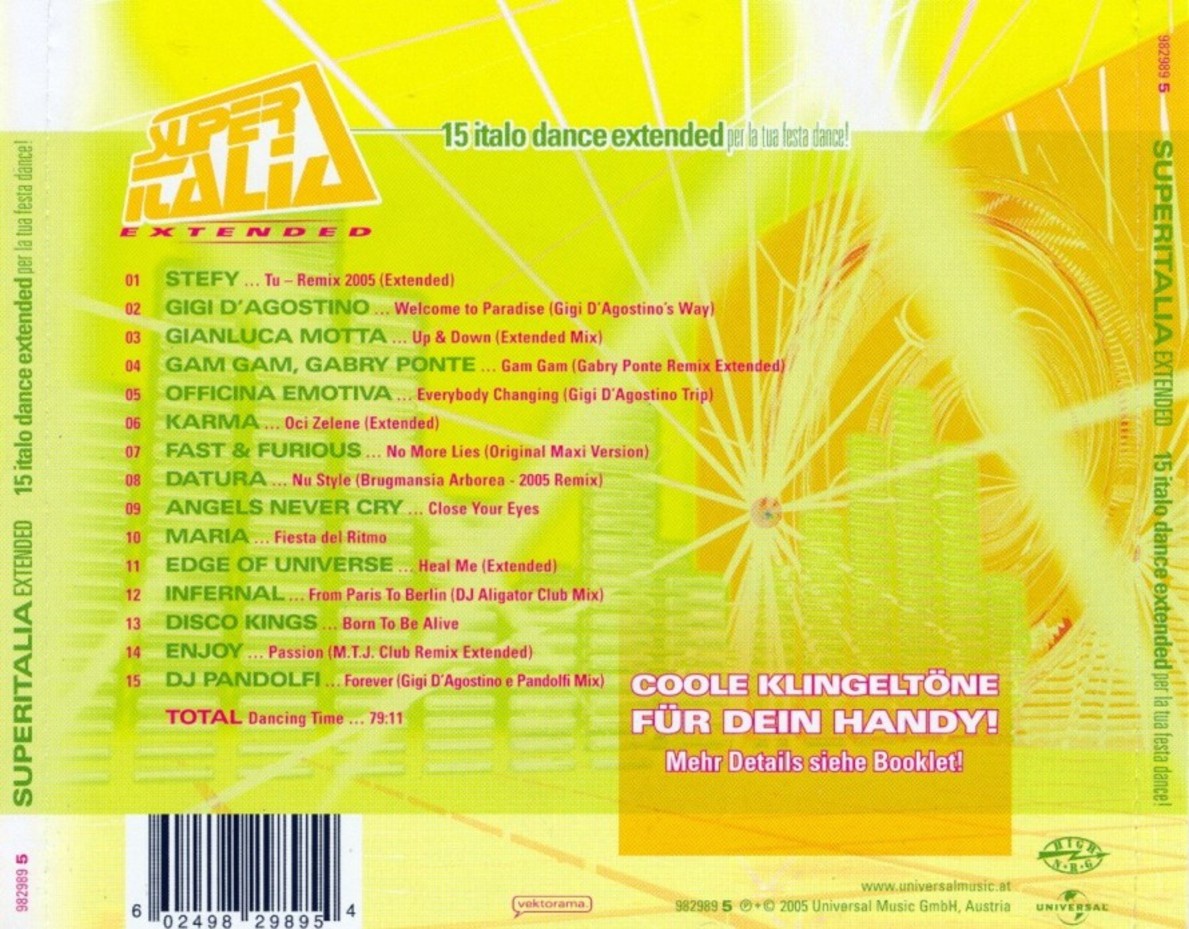 Super Italia Extended Back