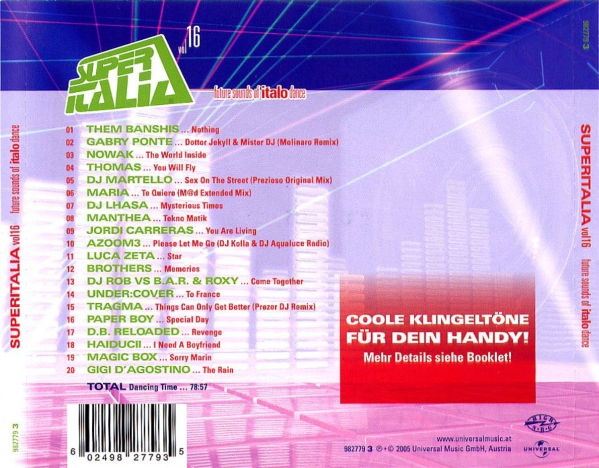 Super Italia Vol 16 Back