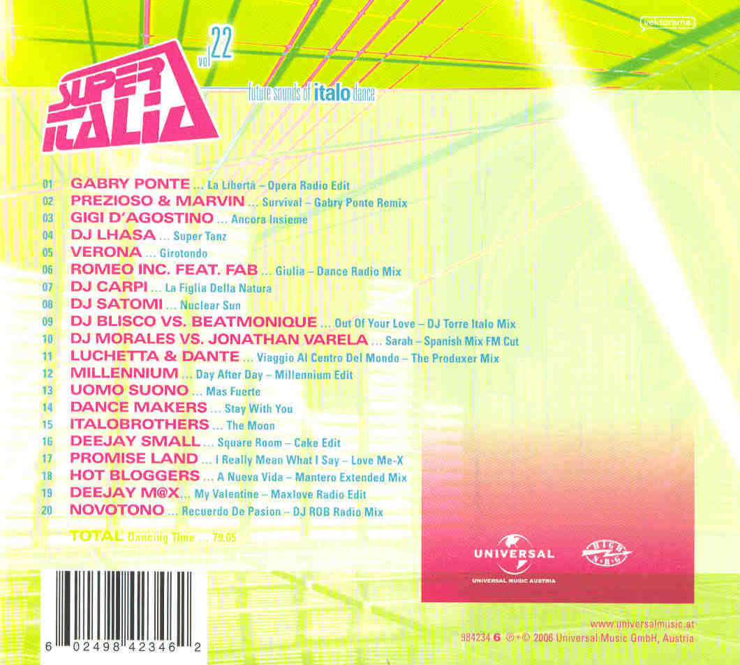 Super Italia Vol 22 Back