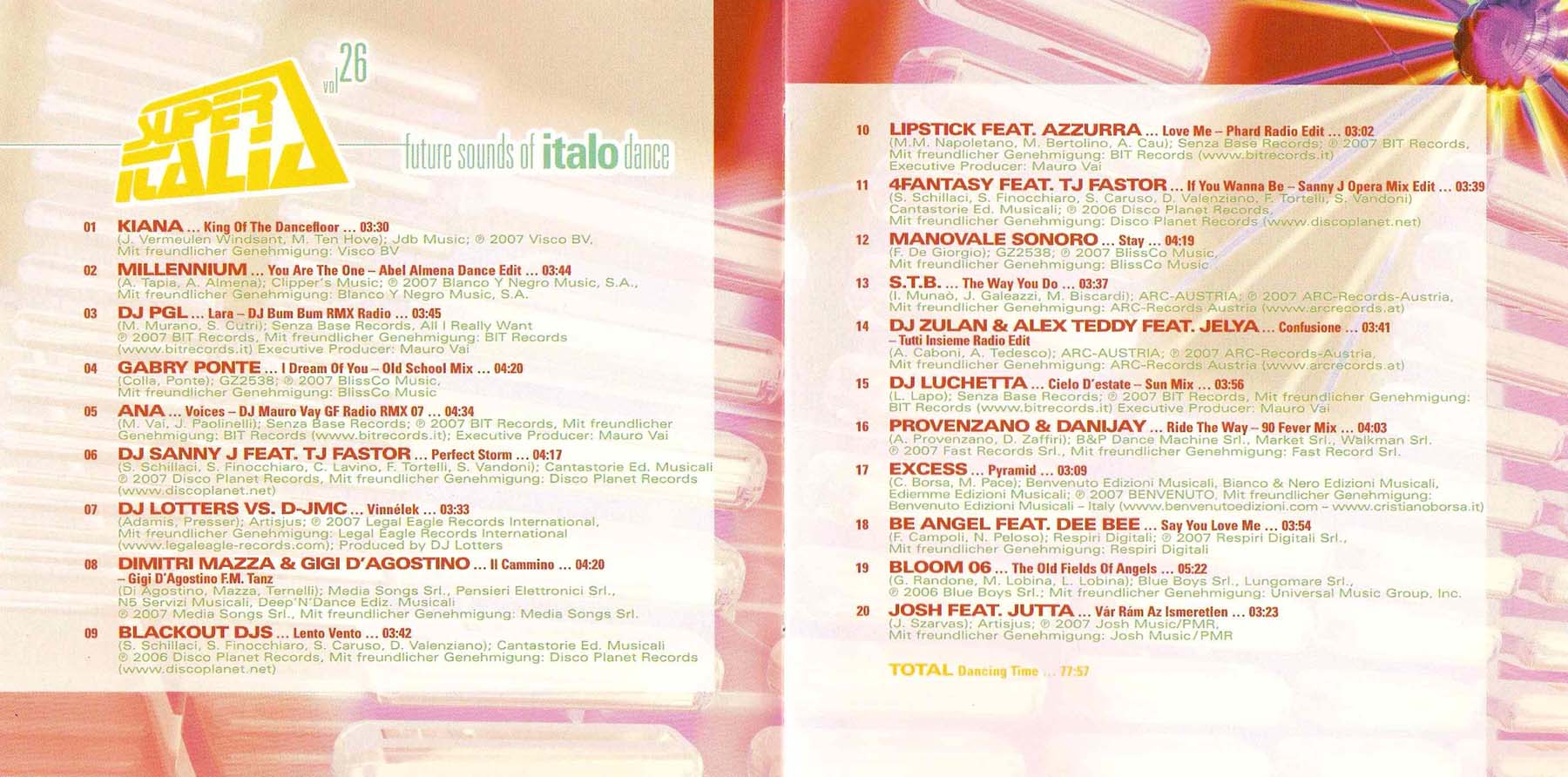 Super Italia Vol 26 Booklet