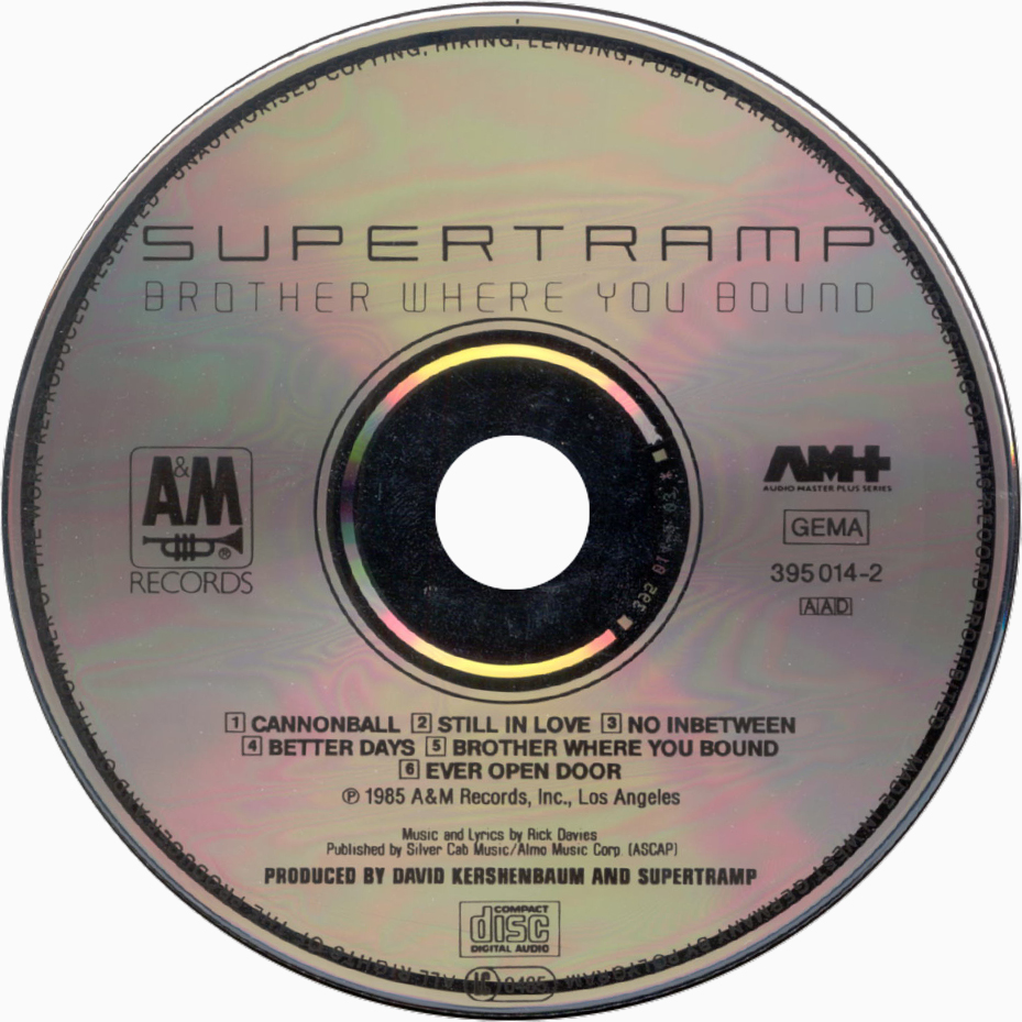 Supertramp  Brother Where You Bound cd 