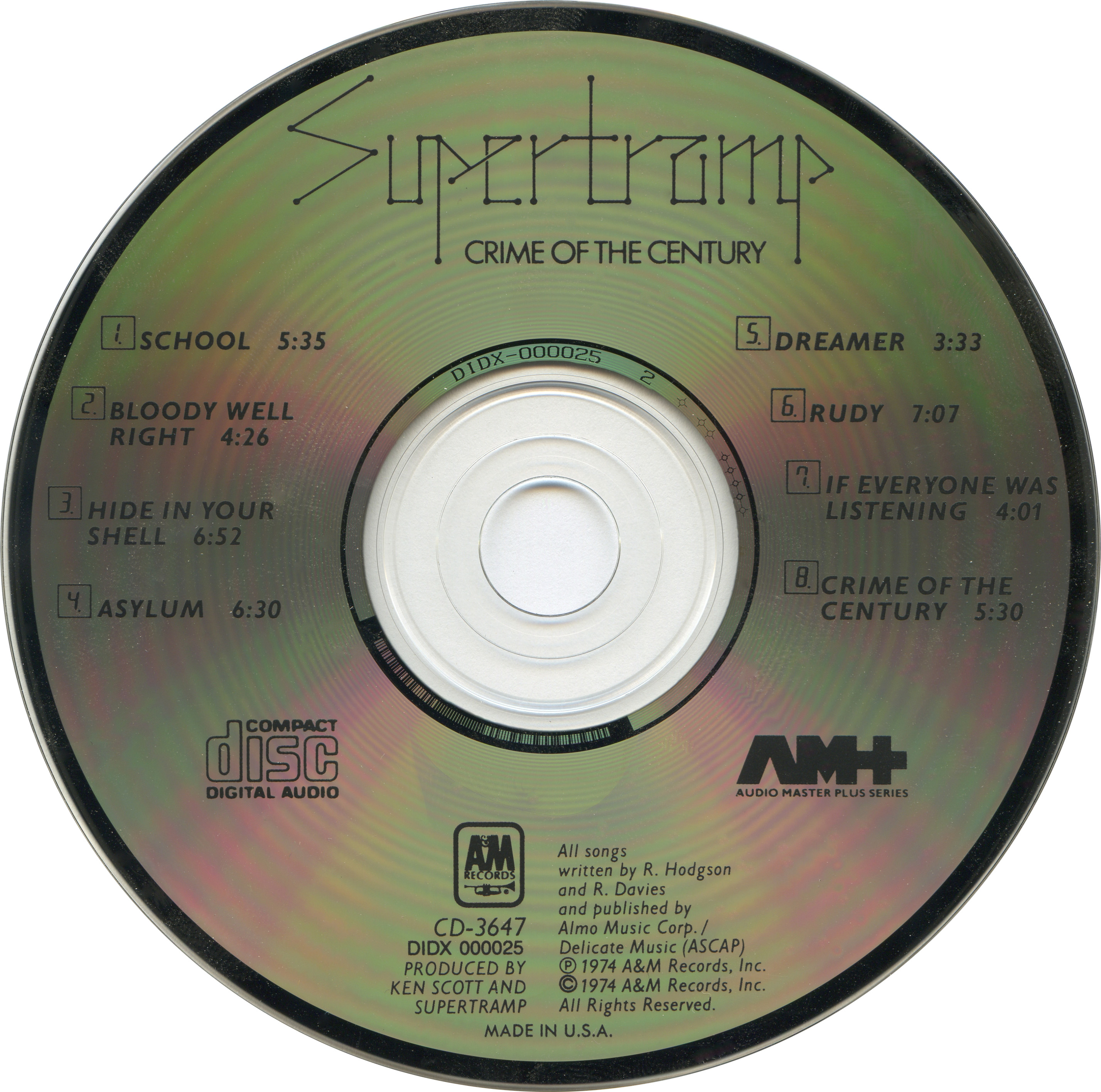 Supertramp  Crime Of The Century cd 