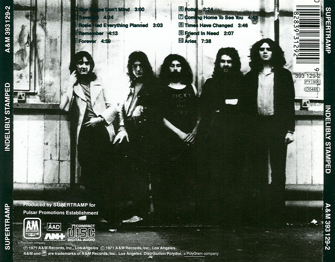 Supertramp  Indelibly Stamped back 