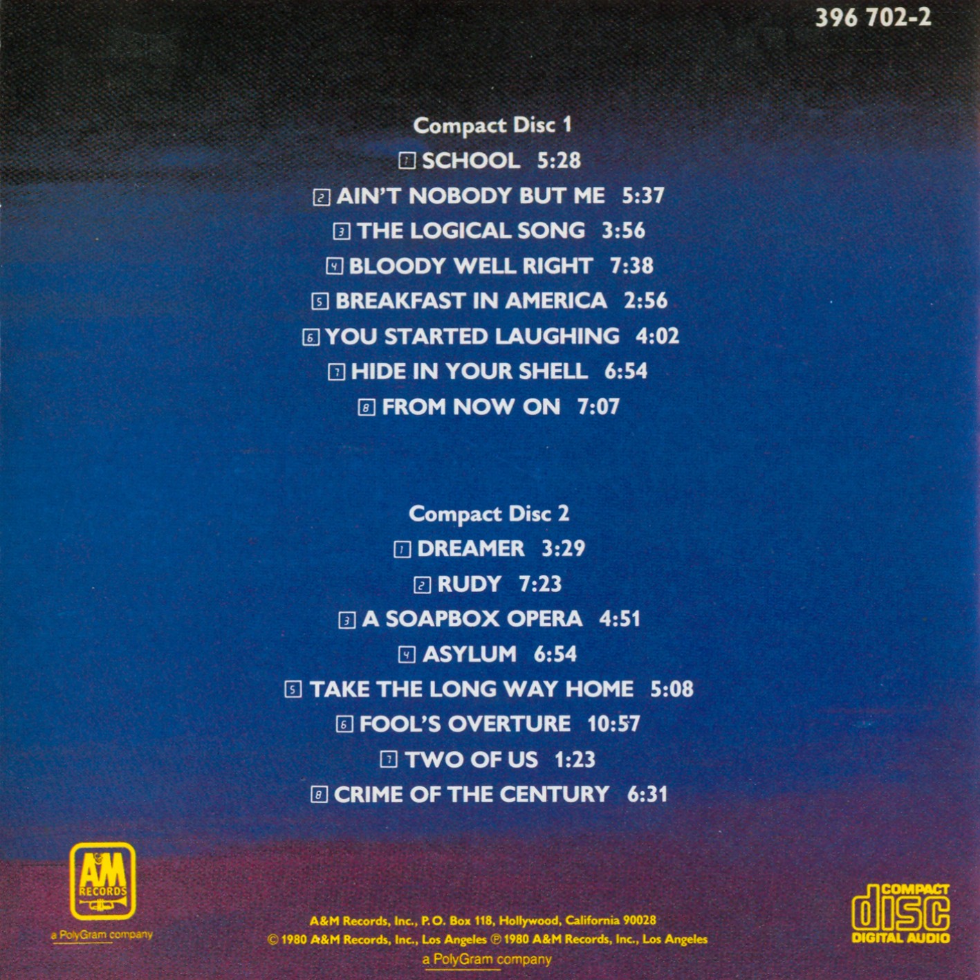 Supertramp  Paris Live frontinside 