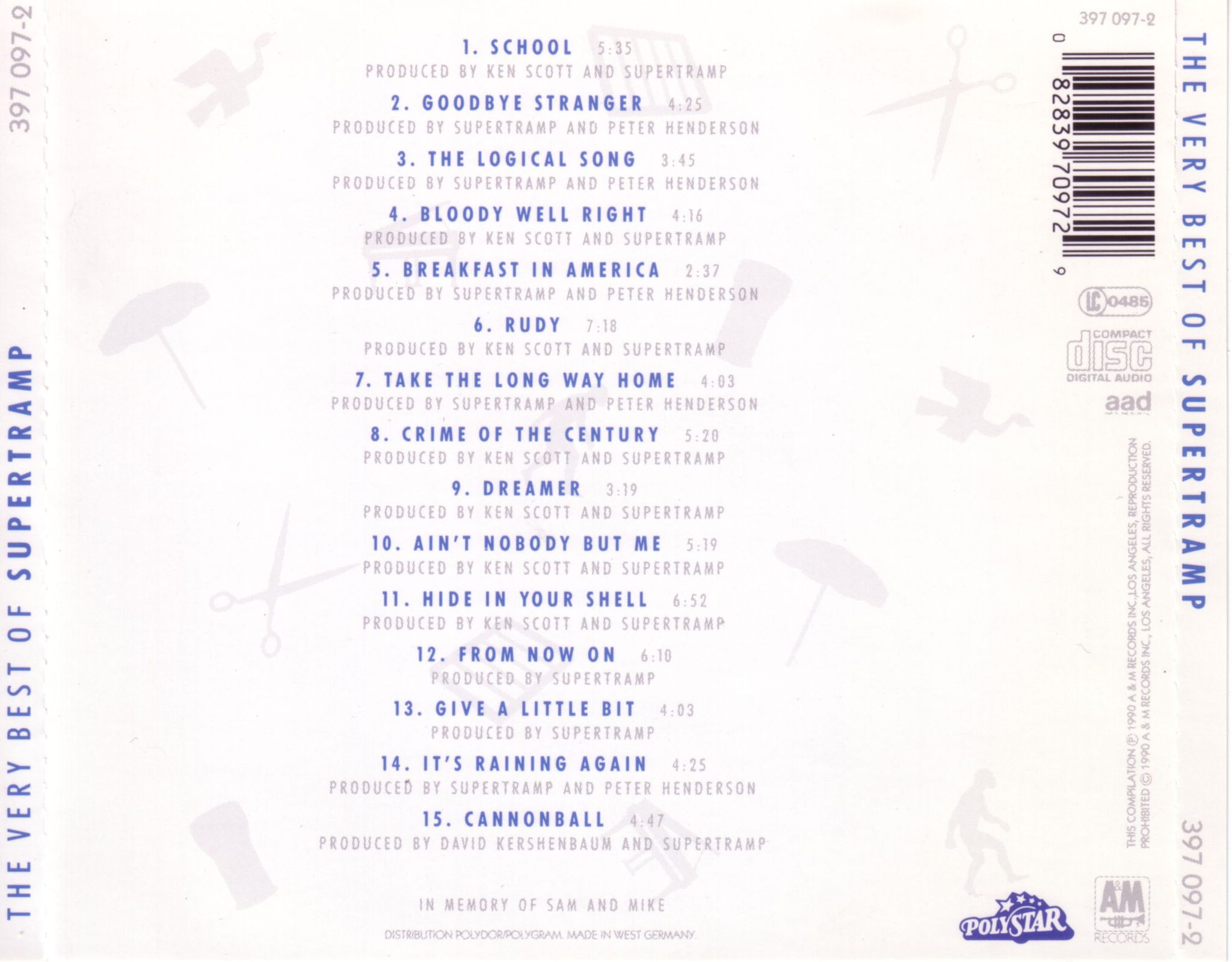 Supertramp The Very Best Of Supertramp Vol 01 Back Cd Covers Cover Century Over 500 000 Album Art Covers For Free Supertramp The Very Best Of Supertramp Vol 01 Back Cd Covers Cover Century Over 500 000 Album Art Covers For Free