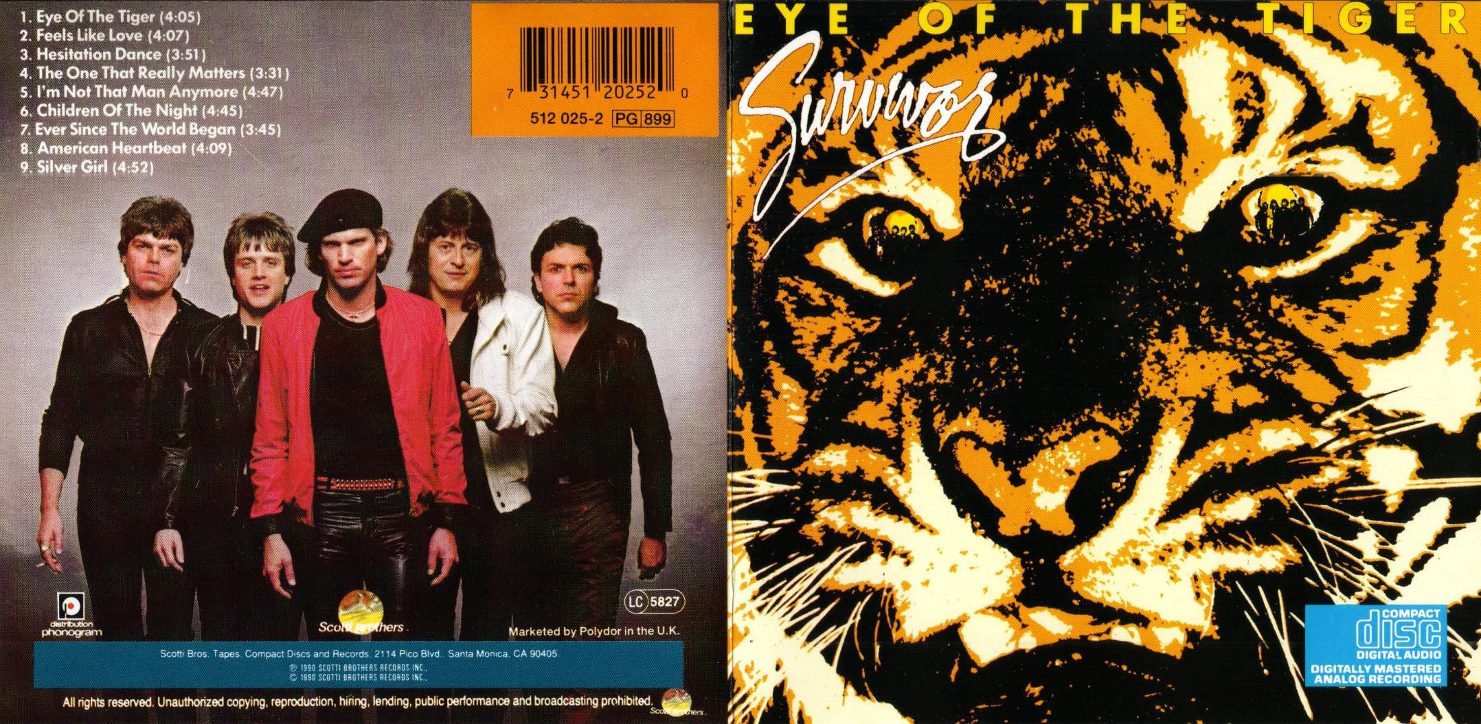 Survivor  Eye Of The Tiger booklet 