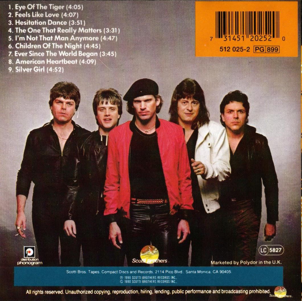 Survivor  Eye Of The Tiger frontinside 