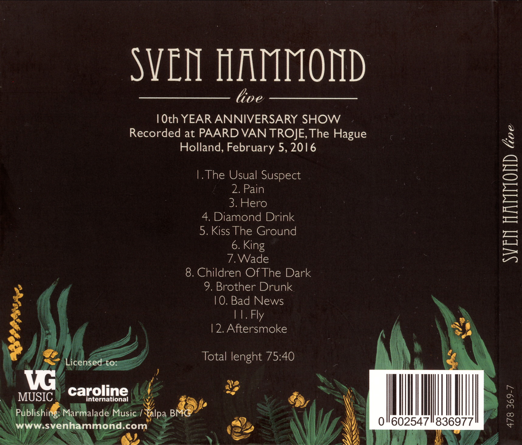 Sven Hammond  Live back 