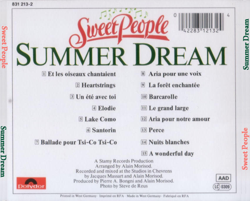 Sweet People  Summer Dream back 
