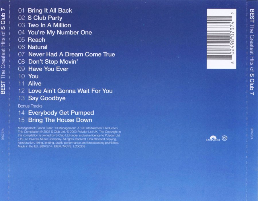 s club 7  the greatest hits b