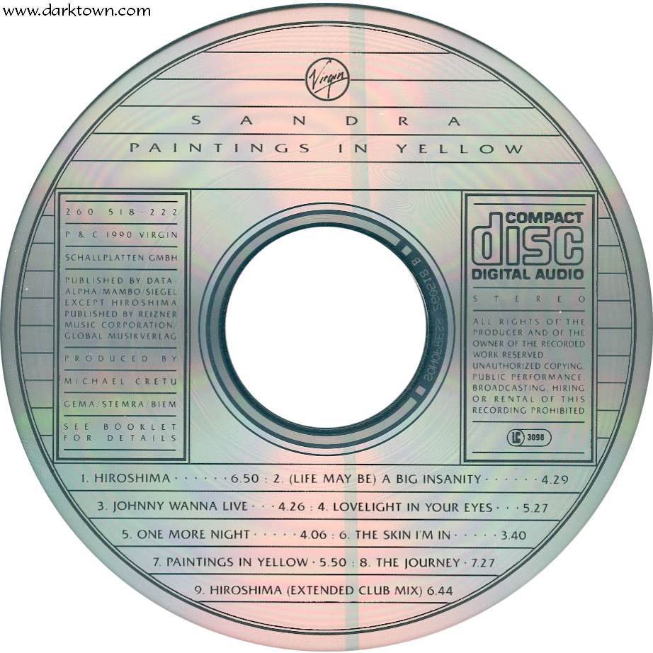 sandra  paintings in yellow cd