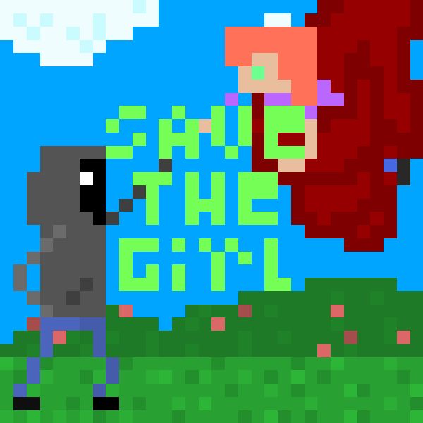 save the girl pixel head 