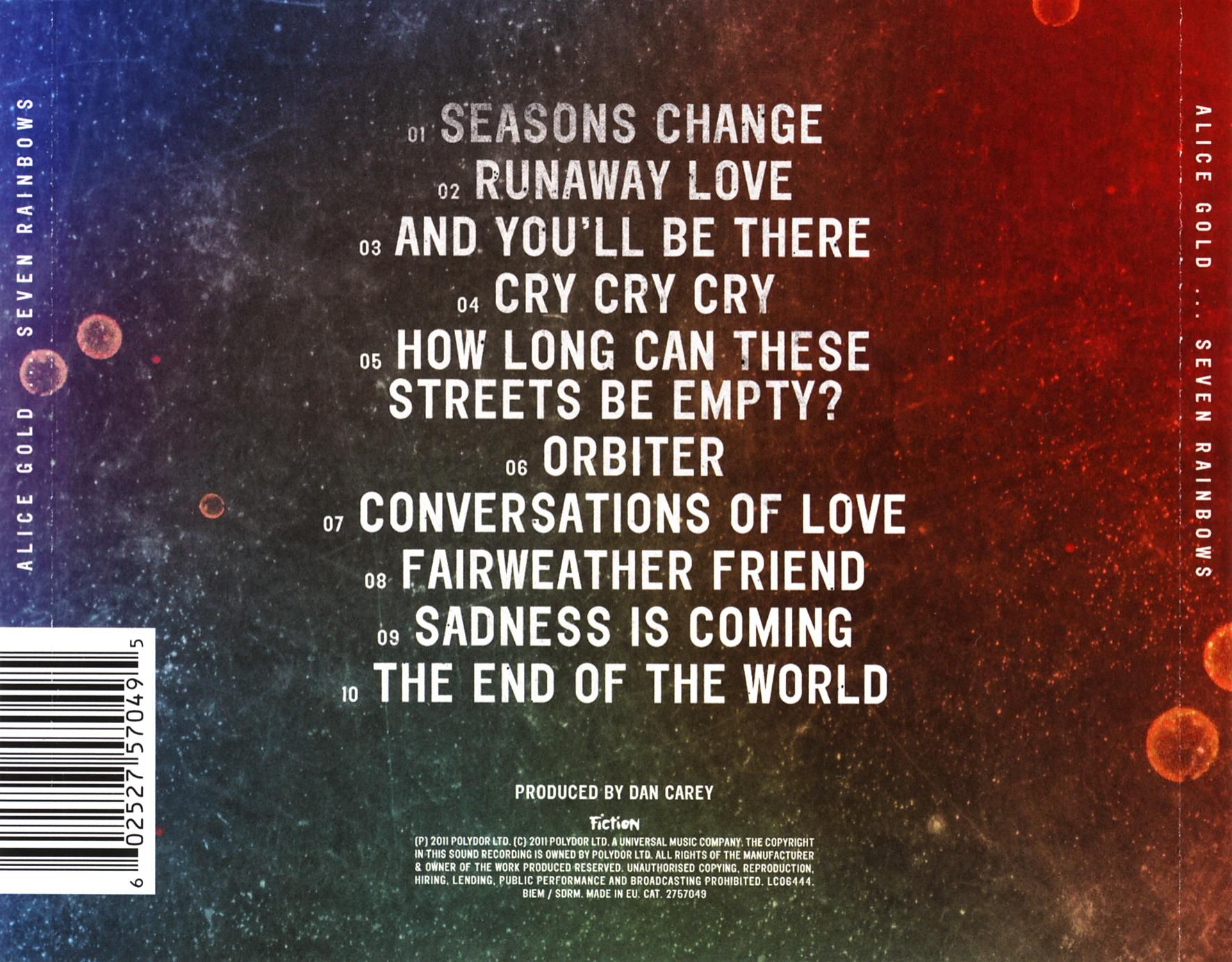 seven rainbows alice gold 