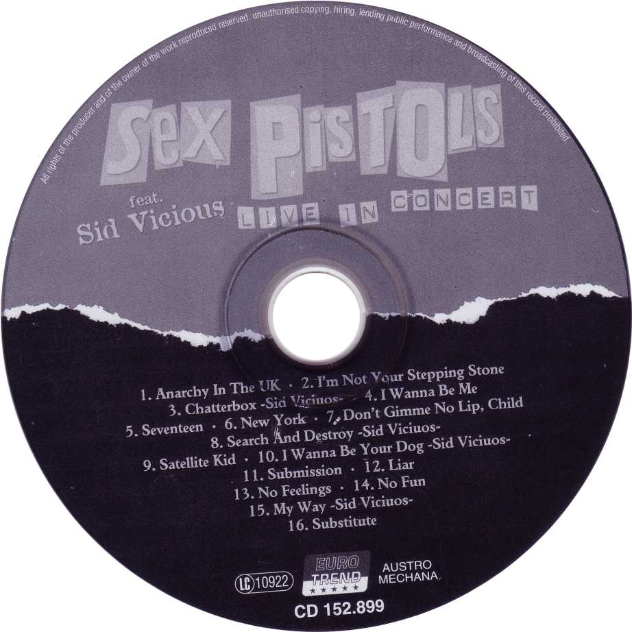 sex pistols  live in concert cd