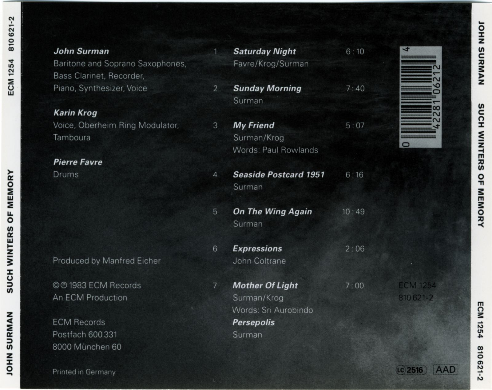 such winters of memory john surman 