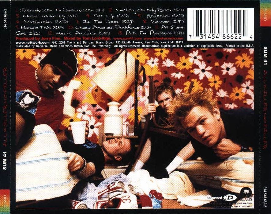 sum41  all killer no filler b