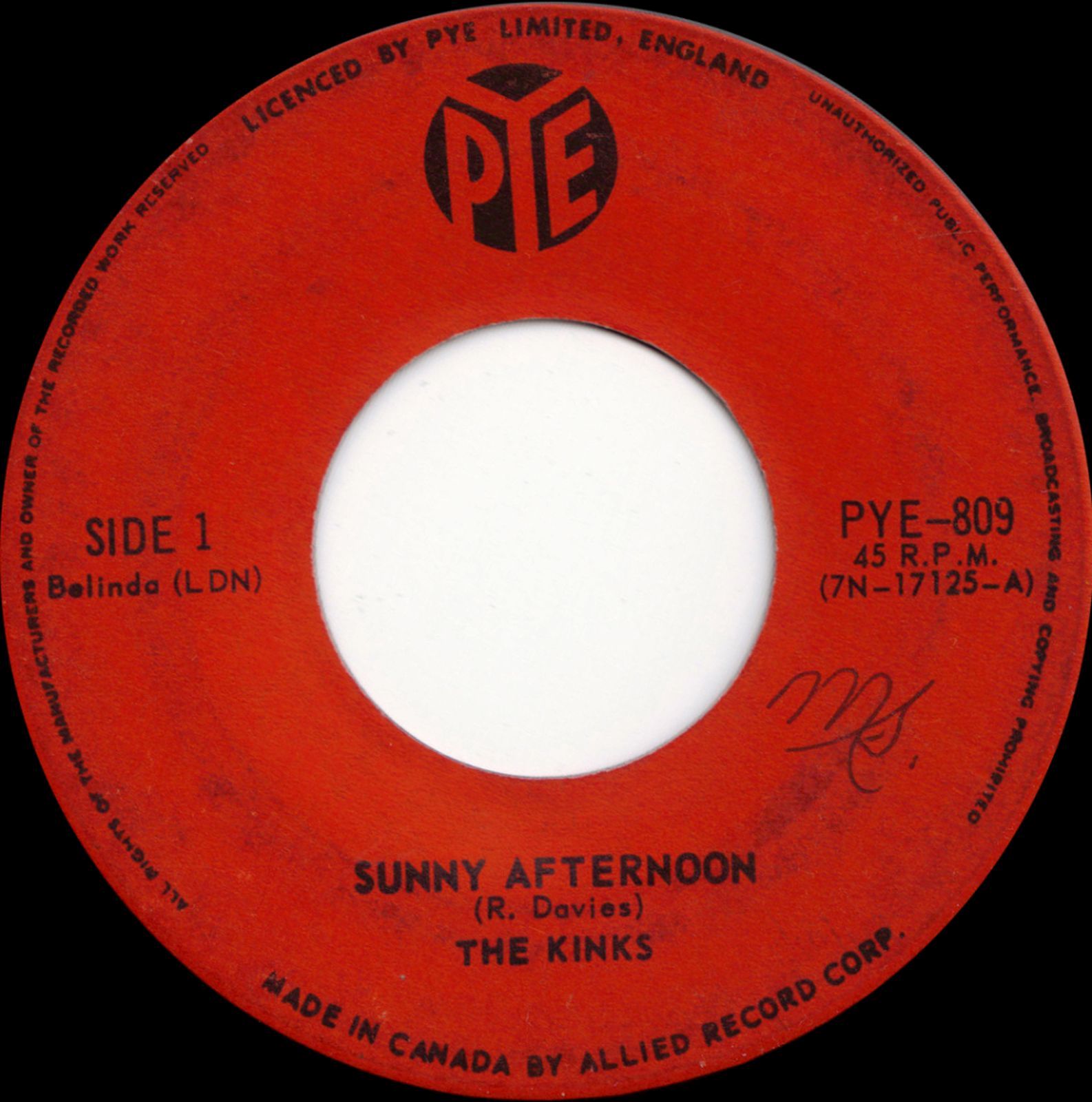 sunny afternoon bw the kinks 