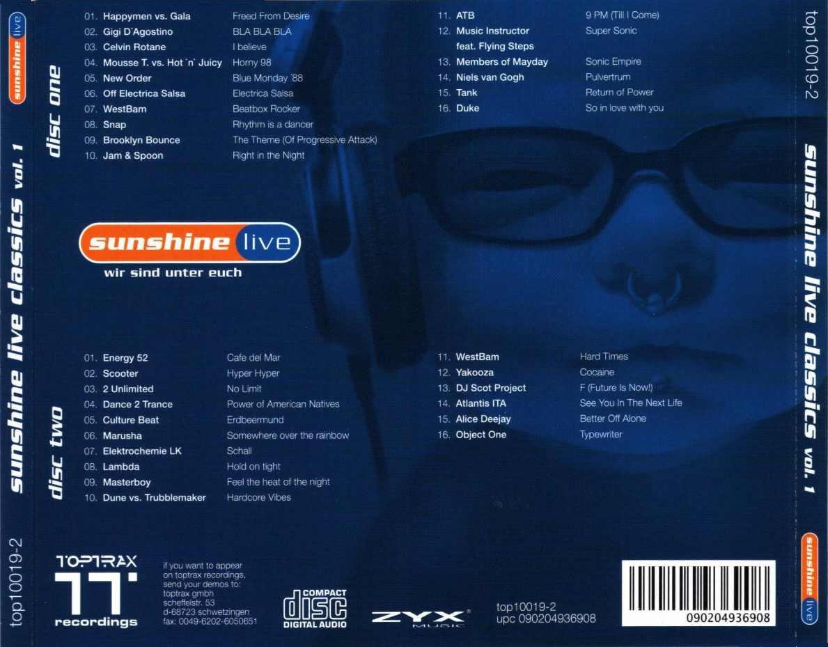 sunshine live classics  vol 01 b